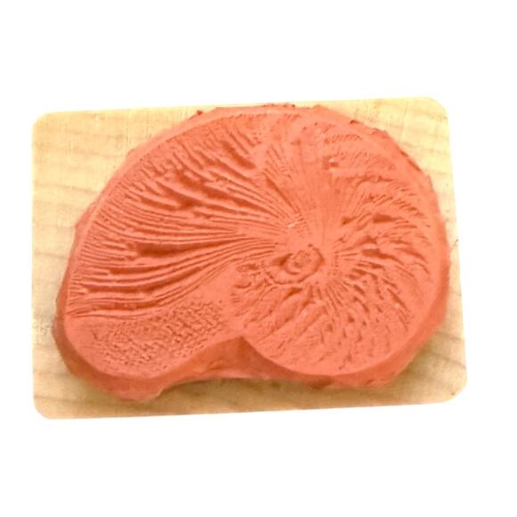 Ocean Sea Shell Small Rubber Stamp - Picture 2 of 2